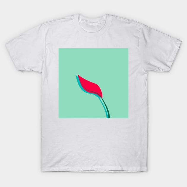 Red Peace Lily T-Shirt by jennibee20